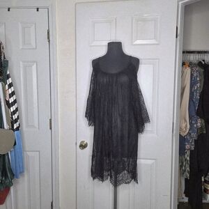 Black Lace Off-Shoulder Dress